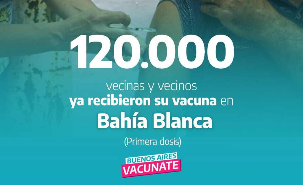 120000 vacunados/as en Bahia Blanca