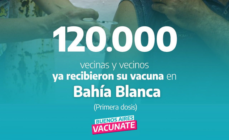 120000 vacunados/as en Bahia Blanca