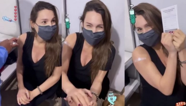 Pampita se vacuna contra el covid19