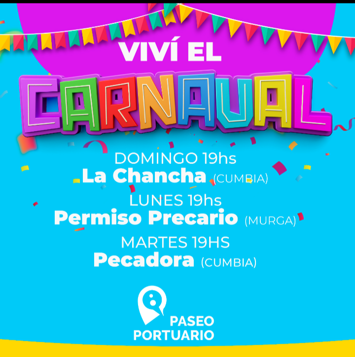 Super finde de carnaval en el puerto