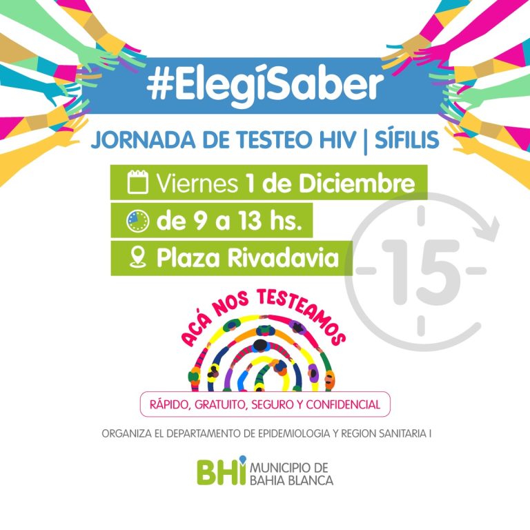 Actividades por el Día Mundial del VIH en la plaza Rivadavia