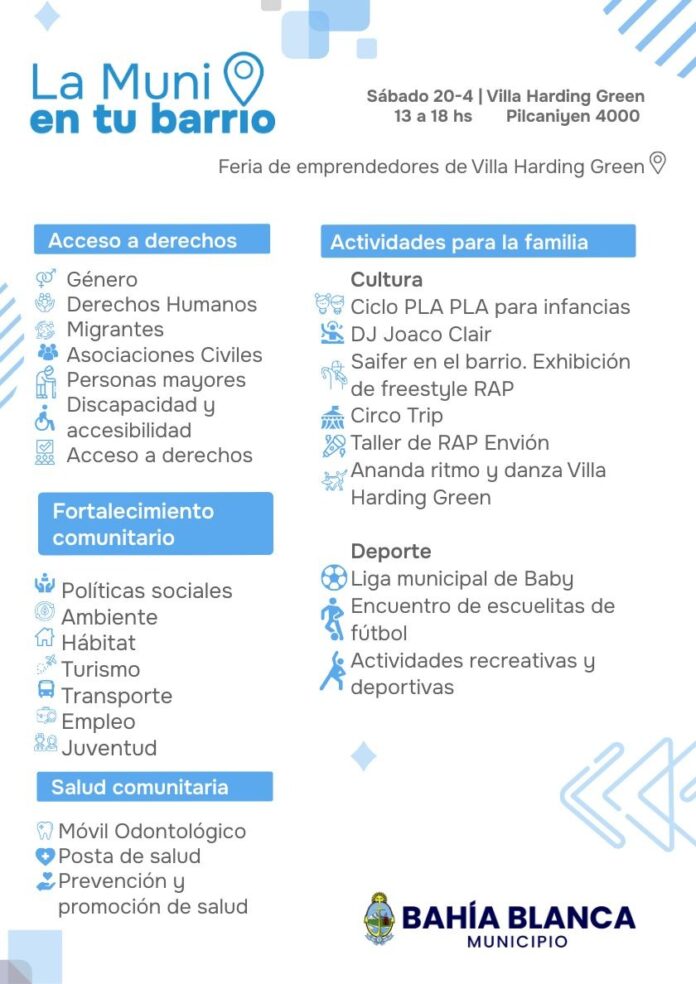 Presentaron ”La Muni en tu barrio” el programa que acerca la gestión a los barrios bahienses