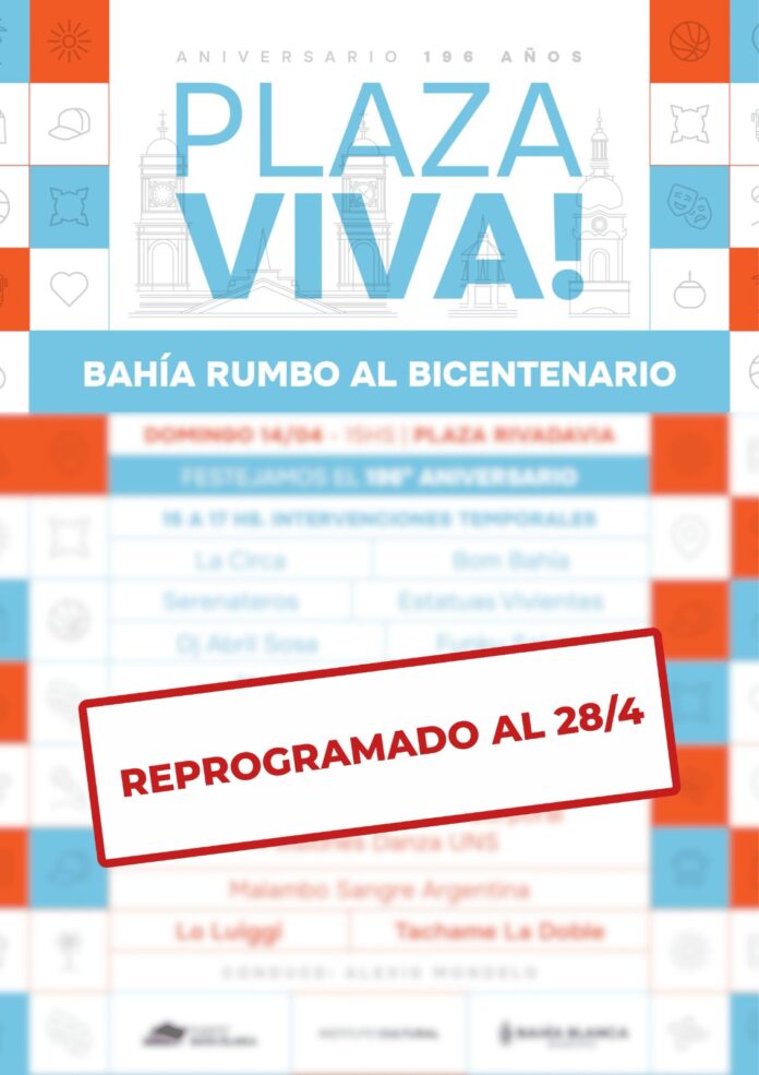 “Plaza Viva” se reprogramó para el próximo domingo